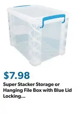Sam's Club Super Stacker Storage or Hanging File Box with Blue Lid Locking Handles offer