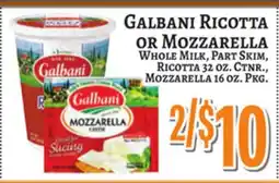 Trade Fair Supermarket Galbani Ricotta OR Mozzarella offer