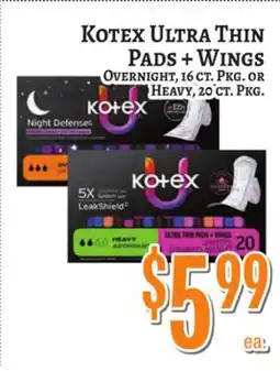 Trade Fair Supermarket Kotex Ultra Thin Pads + Wings offer