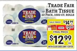 Trade Fair Supermarket TRADE FAIR BATH TISSUE offer