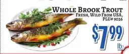 Trade Fair Supermarket WHOLE BROOK TROUT offer