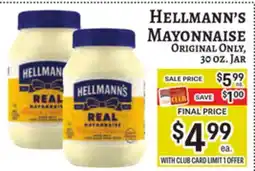 Trade Fair Supermarket HELLMANN'S MAYONNAISE offer