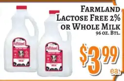 Trade Fair Supermarket FARMLAND LACTOSE FREE 2% OR WHOLE MILK offer