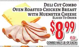 Trade Fair Supermarket DELI CUT COMBO OVEN ROASTED CHICKEN BREAST WITH Muenster CHEESE offer