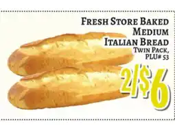 Trade Fair Supermarket FRESH STORE BAKED MEDIUM ITALIAN BREAD offer