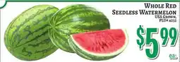 Trade Fair Supermarket WHOLE RED SEEDLESS WATERMELON offer