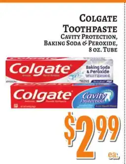 Trade Fair Supermarket COLGATE TOOTHPASTE Cavity Protection, Baking Soda & Peroxide, 8 OZ. Tube offer