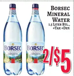 Trade Fair Supermarket BORSEC MINERAL WATER offer
