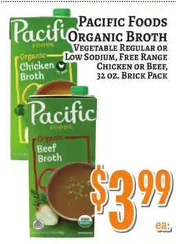 Trade Fair Supermarket PACIFIC FOODS ORGANIC BROTH offer