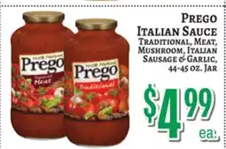 Trade Fair Supermarket PREGO ITALIAN SAUCE offer