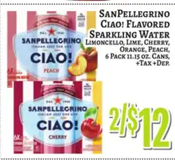 Trade Fair Supermarket SANPELLEGRINO CIAO! FLAVORED SPARKLING WATER offer