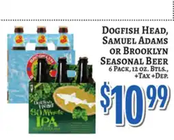 Trade Fair Supermarket DOGFIELD HEAD, SAMUEL ADAMS OR BROOKLYN SEASONAL BEER offer