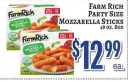 Trade Fair Supermarket Farm Rich PARTY SIZE Mozzarella Sticks offer
