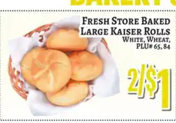 Trade Fair Supermarket FRESH STORE BAKED LARGE KAISER ROLLS offer