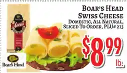 Trade Fair Supermarket Boar's Head SWISS CHEESE offer