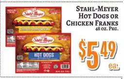Trade Fair Supermarket STAHLMEYER Hot Dogs Or Chicken Franks offer