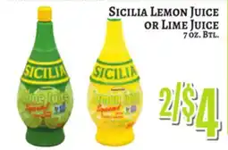 Trade Fair Supermarket SICILIA LEMON JUICE OR LIME JUICE offer