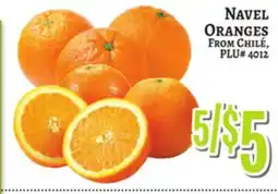 Trade Fair Supermarket NAVEL ORANGES FROM CHILE offer
