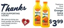 Valu Market Tropicana Pure Premium Orange Juice offer