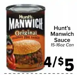 Valu Market Hunt's Manwich Sauce offer
