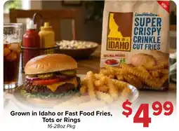 Valu Market Grown in Idaho or Fast Food Fries, Tots or Rings offer