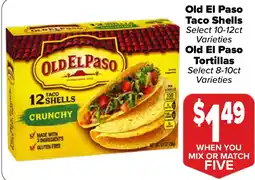 Valu Market Old El Paso Taco Shells and Tortillas offer