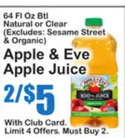 SuperFresh Apple & Eve Apple Juice offer
