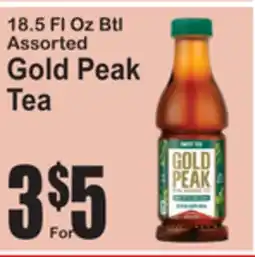 SuperFresh 18.5 Fl Oz Btl Assorted Gold Peak Tea offer