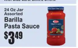 SuperFresh 24 Oz Jar Assorted Barilla Pasta Sauce offer