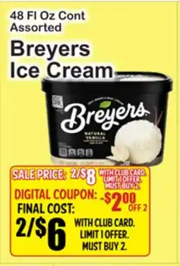 SuperFresh Breyers Ice Cream offer