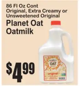 SuperFresh Original, Extra Creamy or Unsweetened Original Planet Oat Oatmilk offer