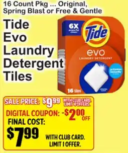 SuperFresh Tide Evo Laundry Detergent Tiles offer