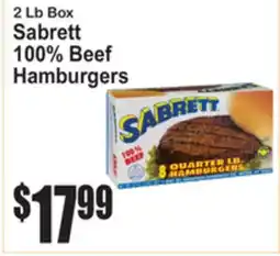 SuperFresh Sabrett 100% Beef Hamburgers offer