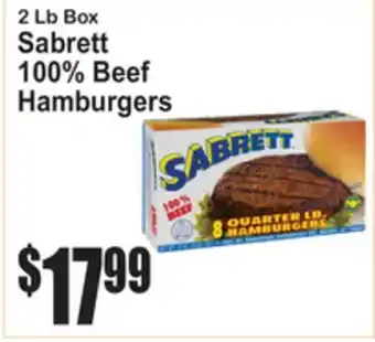 SuperFresh Sabrett 100% Beef Hamburgers offer