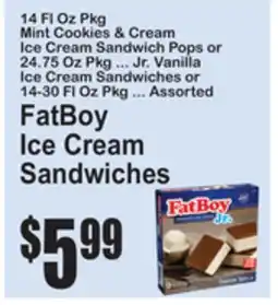 SuperFresh FatBoy Ice Cream Sandwiches offer