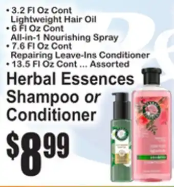 SuperFresh Herbal Essences Shampoo or Conditioner offer