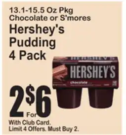 SuperFresh Hershey's Pudding offer