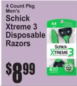 SuperFresh Men's Schick Xtreme 3 Disposable Razors offer