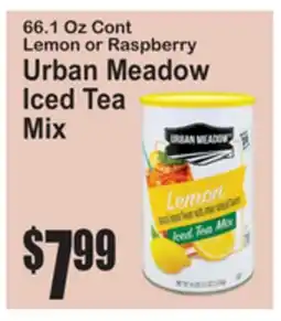 SuperFresh 66.1 Oz Cont Lemon or Raspberry Urban Meadow Iced Tea Mix offer