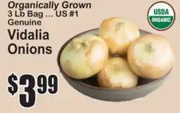 SuperFresh Organically Grown 3 Lb Bag ... US #1 Genuine Vidalia Onions offer