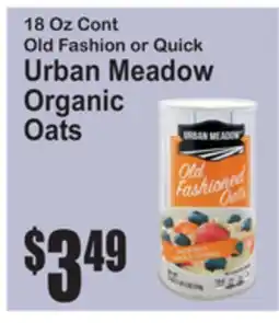 SuperFresh Old Fashion or Quick Urban Meadow Organic Oats offer