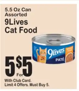 SuperFresh 9Lives Cat Food offer