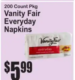 SuperFresh Vanity Fair Everyday Napkins offer