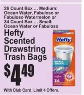 SuperFresh Hefty Scented Drawstring Trash Bags offer