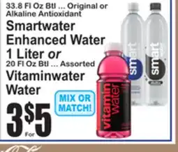 SuperFresh Smartwater Enhanced Water 1 Liter or Vitaminwater offer