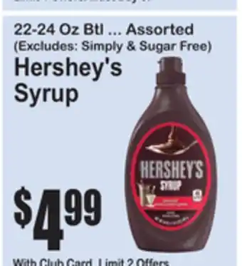 SuperFresh Hershey's Syrup offer
