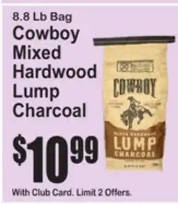 SuperFresh 8.8 Lb Bag Cowboy Mixed Hardwood Lump Charcoal offer