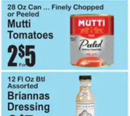SuperFresh Mutti Tomatoes, Briannas Dressing offer