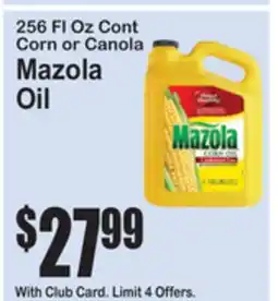 SuperFresh 256 Fl Oz Cont Corn or Canola Mazola Oil offer