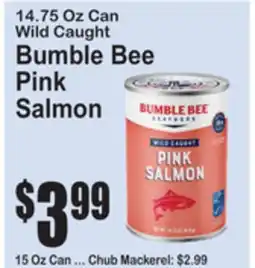 SuperFresh 14.75 Oz Can Wild Caught Bumble Bee Pink Salmon offer